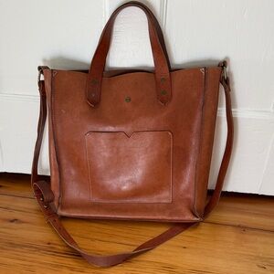 Madewell Brown Leather Tote Bag